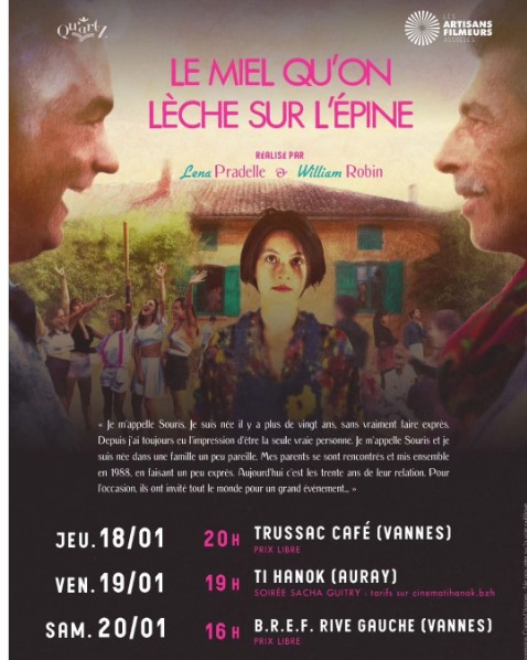 Projection « Le miel qu’on  lèche sur l’épine »