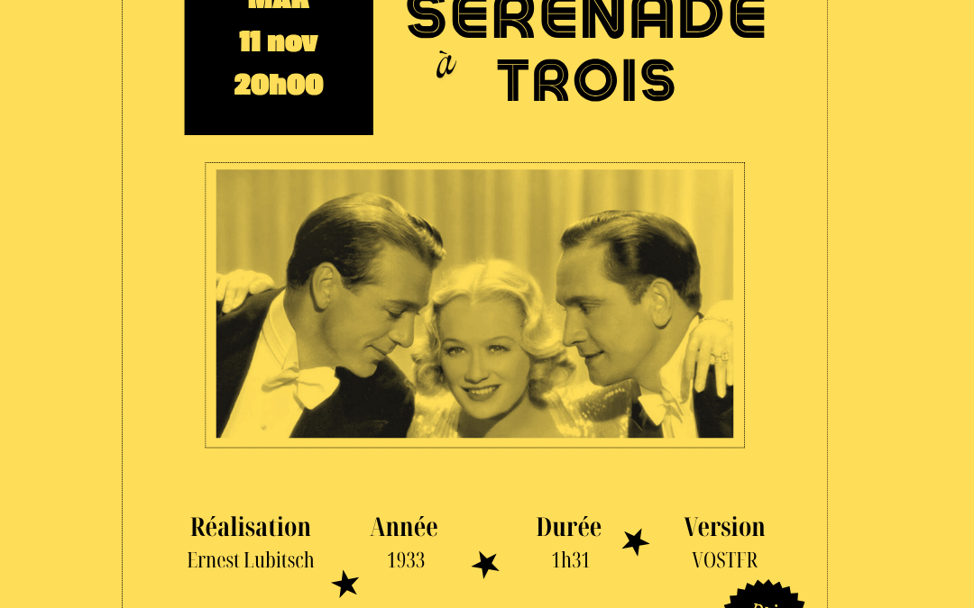 Mardi 11: Keaton club « Sérénade à trois »